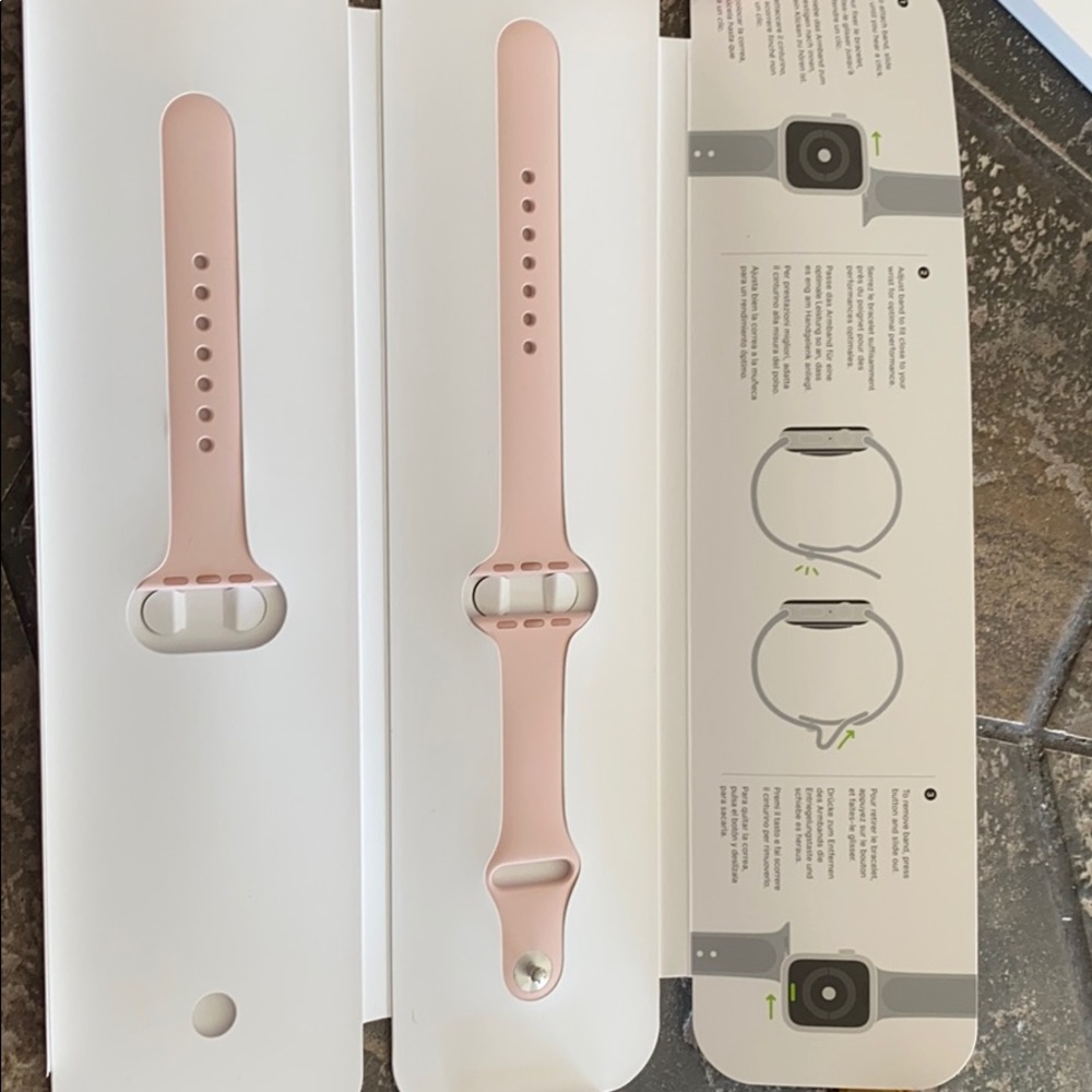 NIB Pink Sand Apple Watch Sport Band